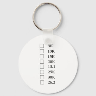 "Marathon Checklist" Nyckelring