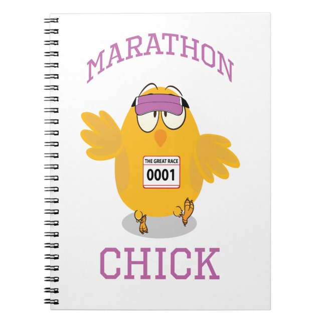 Marathon Chick Anteckningsbok Med Spiral (Framsidan)