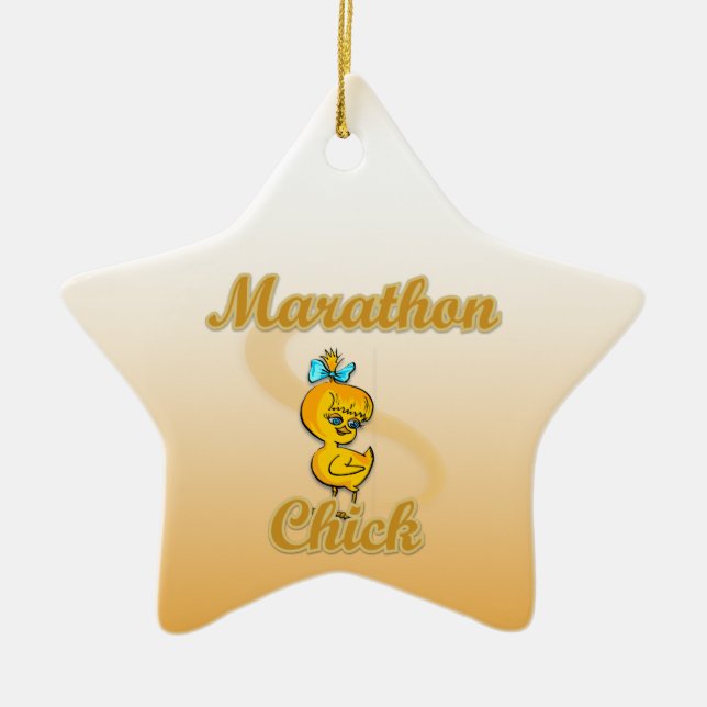 Marathon Chick Julgransprydnad Keramik (Framsidan)