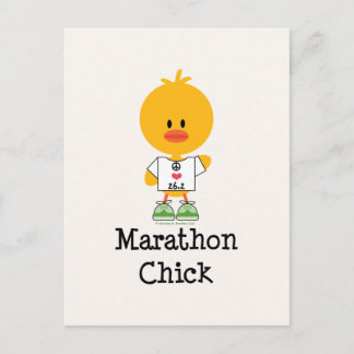 Marathon Chick Peace Kärlek 26.2-vykort Vykort