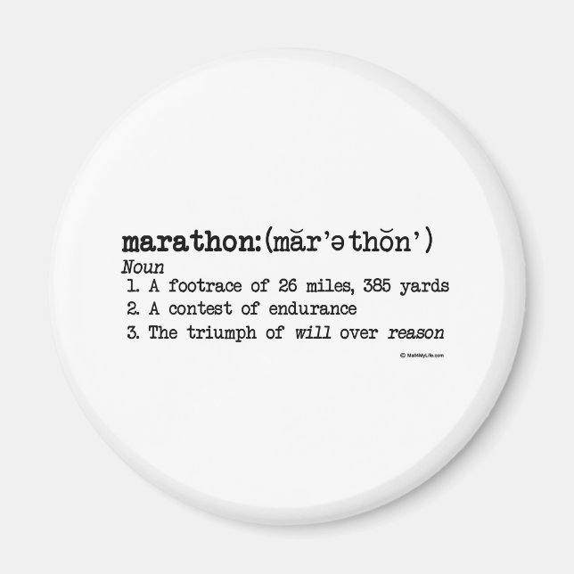 Marathon Definition Magnet (Framsidan)