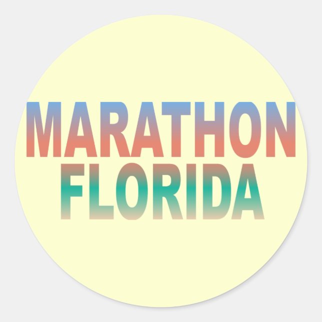 Marathon Florida Nycklar Runt Klistermärke (Framsida)