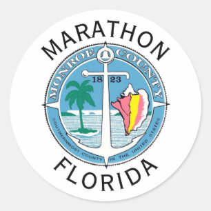 Marathon - Florida Nycklar Runt Klistermärke