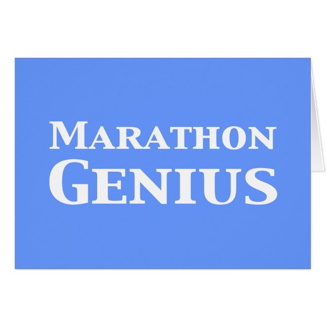 Marathon Genius Gifts Hälsningskort (Framsidan Horizontal)