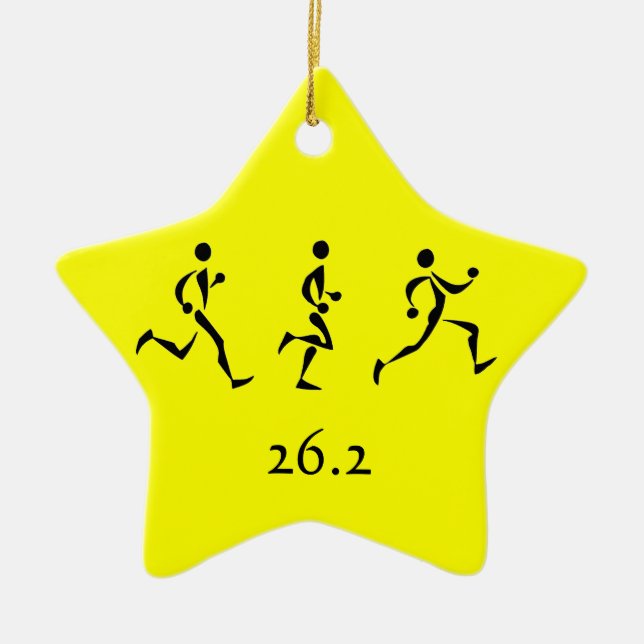 Marathon Inspiration Julgransprydnad Keramik (Framsidan)