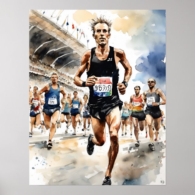 Marathon Man Art Print Poster (Framsidan)