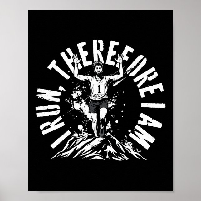 Marathon Marathoner som kör i Springa.. Därför är  Poster (Framsidan)