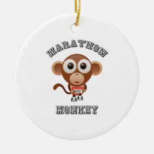 Marathon MOnkey Julgransprydnad Keramik