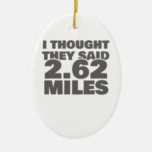 Marathon Motivation sa 2,62 miles Julgransprydnad Keramik