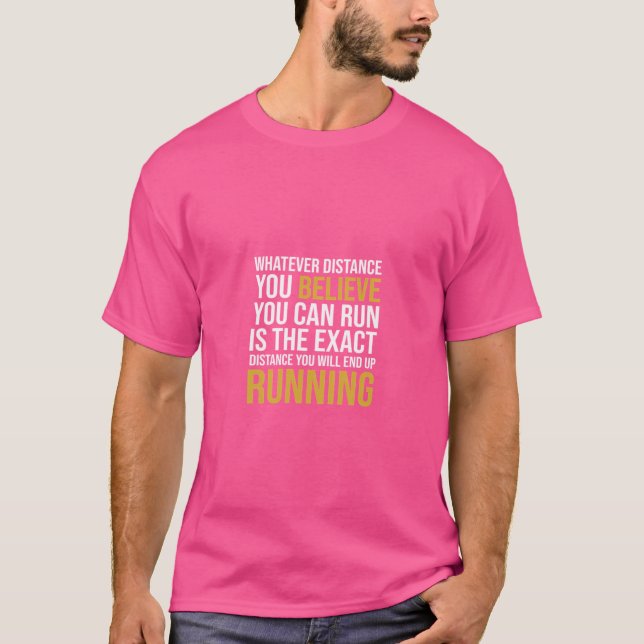 Marathon Motivational Quote T Shirt (Framsida)