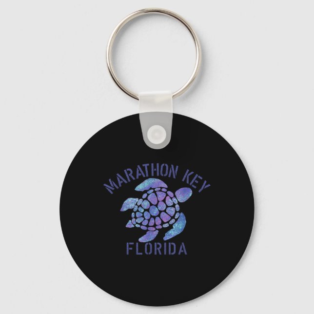 Marathon Nyckel, Fl Beach Design _ Tribal Turtle G Nyckelring (Framsida)