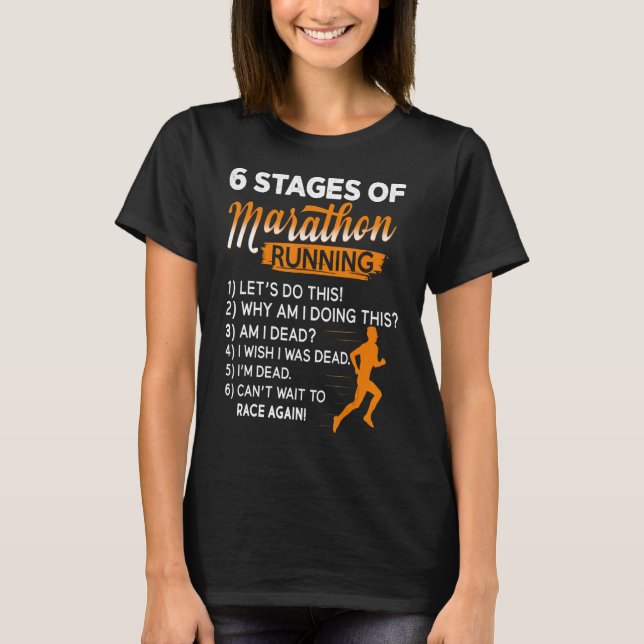 Marathon Running Art För manar Women Marathoner Fi T Shirt (Framsida)