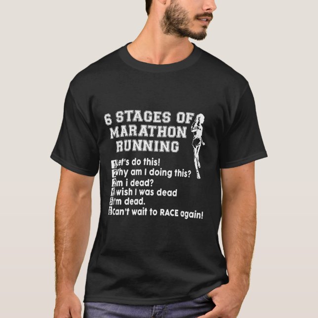 Marathon Running Funny Springer Tee Track Perfekt  (Framsida)