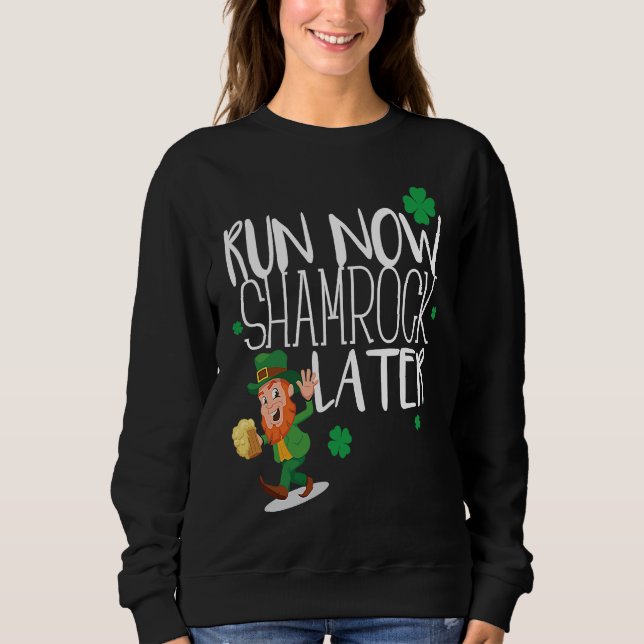 Marathon Running St Patricks Day  Race 5k Runner T Shirt (Framsida)
