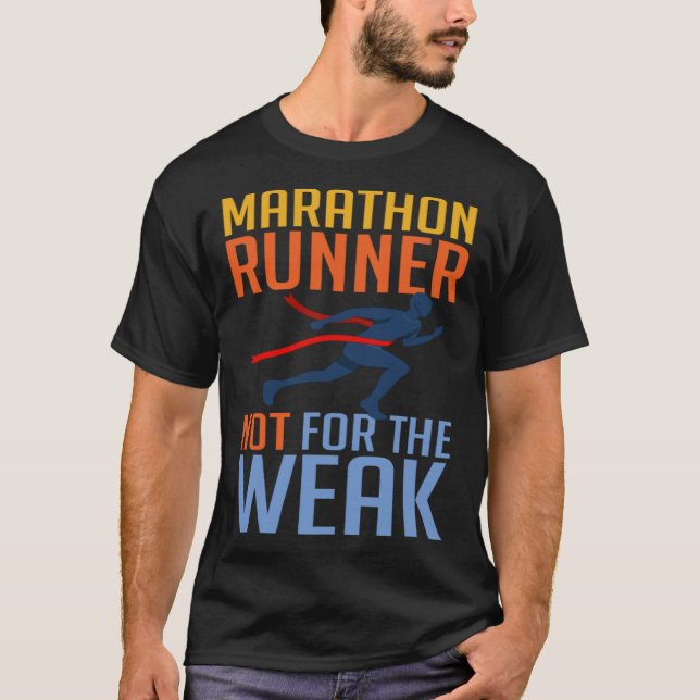 Marathon Running Training Runner Finisher Coach Be T Shirt (Framsida)