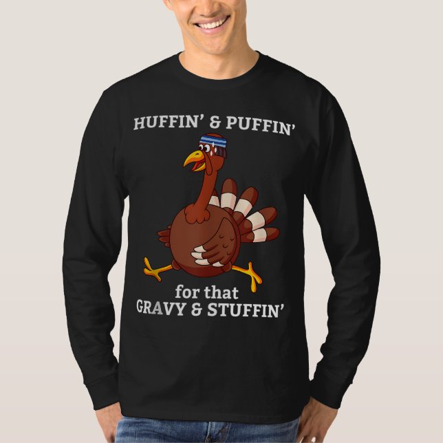 Marathon Running Turkey Trot Funny Group Gift T Shirt (Framsida)