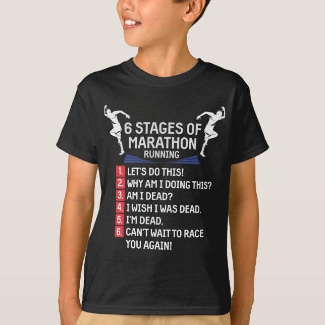 Marathon som kör Springer Marathoner i Humor T Shirt (Framsida)
