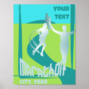 Marathon springa springer klubb dekoration poster