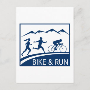 Marathon springer Cycle springa tävling Vykort