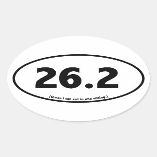 Marathon Springer Humor Sarkastic Parody Sticker Ovalt Klistermärke