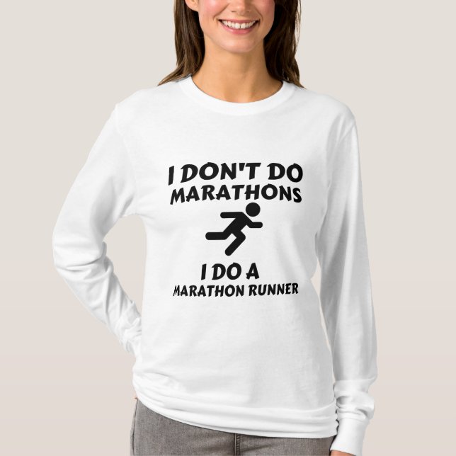 MARATHON SPRINGER JAG INTE GÖR MARATHONS T SHIRT (Framsida)