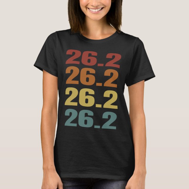 Marathon Springer Retro i 26 km T Shirt (Framsida)