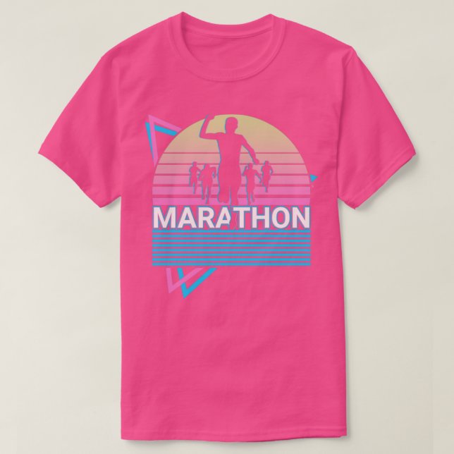 Marathon Springer Running Marathoner Retro Gift T Shirt (Design framsida)