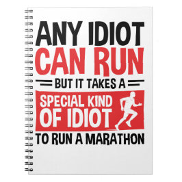 Marathon Springer vilken indiot som helst kan Spri Anteckningsbok
