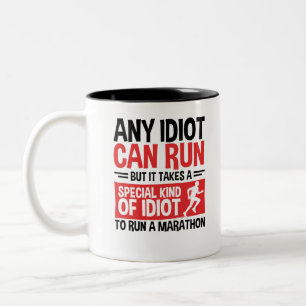 Marathon Springer vilken indiot som helst kan Spri Två-Tonad Mugg