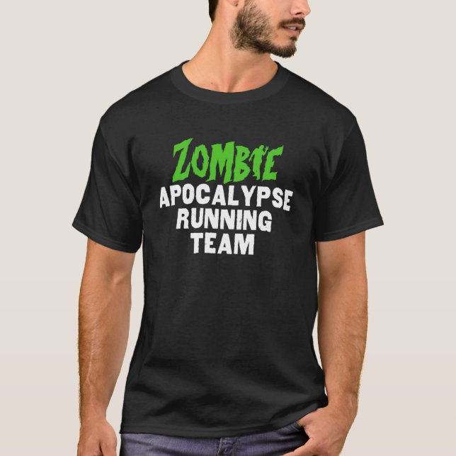 Marathon Springer Zombie Apocalypse RunTeam T Shirt (Framsida)