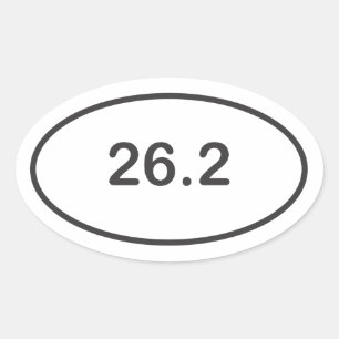 Marathon Sticker Ovalt Klistermärke
