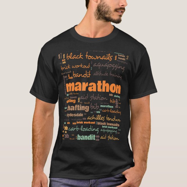 Marathon Terminology, vanligen använda termer T Shirt (Framsida)
