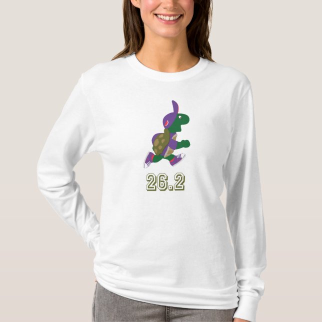 Marathon Turtle Springer i Lila T-shirt (Framsida)