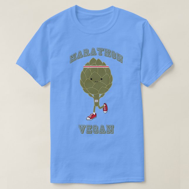 Marathon Vegan-retro som kör artichoke T Shirt (Design framsida)