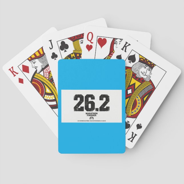 Marathonfullföljare 26,2 Miles Löpning Present  Casinokort (Baksidan)