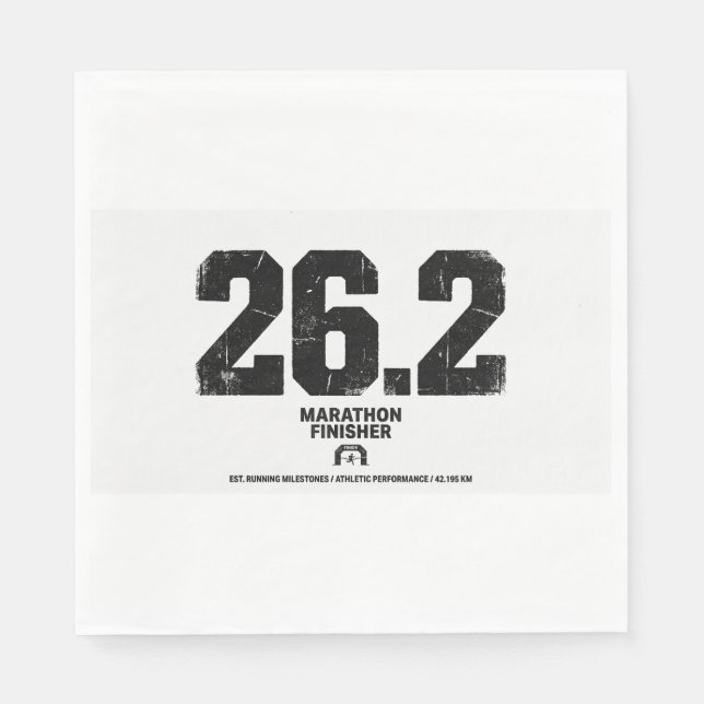 Marathonfullföljare 26,2 Miles Löpning Present  Pappersservett (Framsidan)