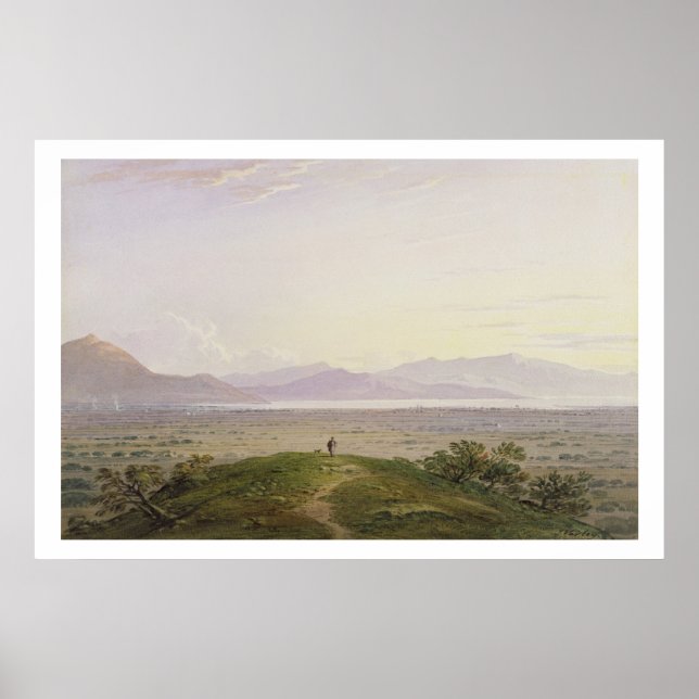 Marathons slätter, 1834 (grafit & w/c med poster (Framsidan)