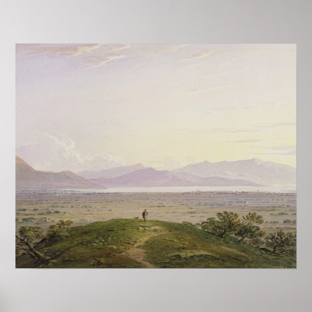 Marathons slätter, 1834 (grafit & w/c med poster (Framsidan)