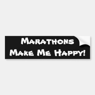 MarathonsMake mig som är lycklig! Bildekal