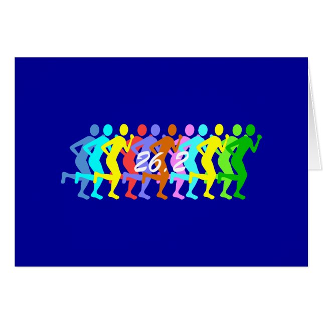 maraton 26,2 hälsningskort (Framsidan Horizontal)