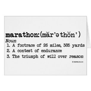 Maraton Defnition Hälsningskort