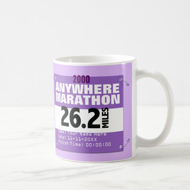 Maraton för personliglilor någonstans, 26,2 Miles Kaffemugg (Höger)