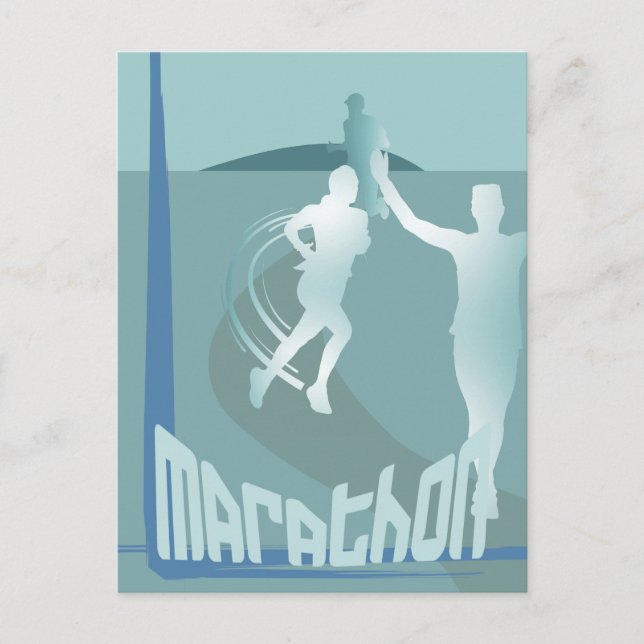 Maraton löp hälsningar souvenir Postcard Vykort (Framsida)