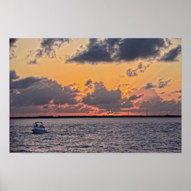 Maraton Solnedgång i Florida Keys Poster (Framsidan)