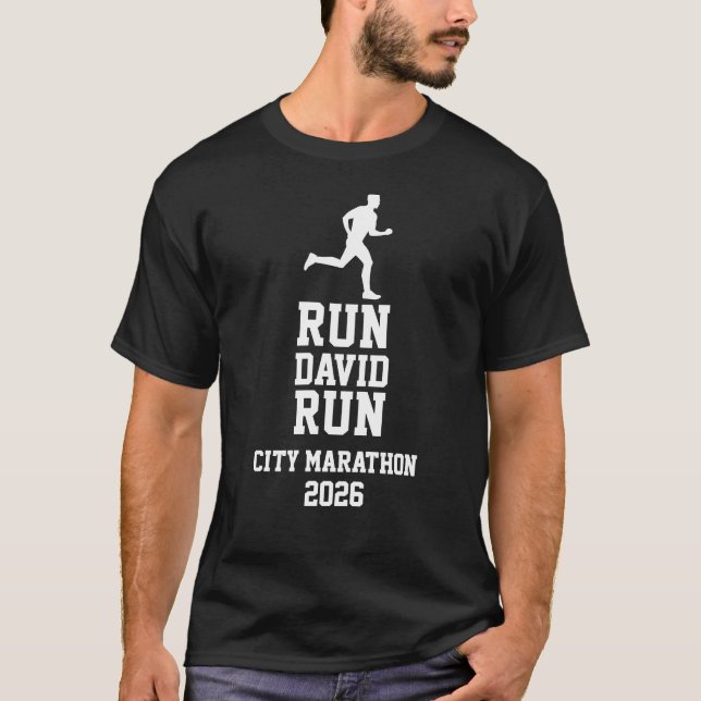Maraton Support Crew Present Familj Vänner Löpare T Shirt (Framsida)