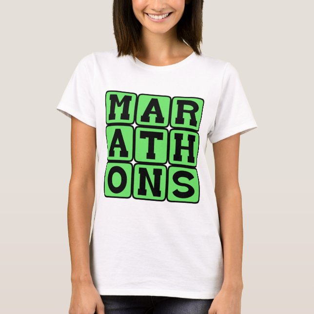 Maratoner, Löpprestation T Shirt (Framsida)