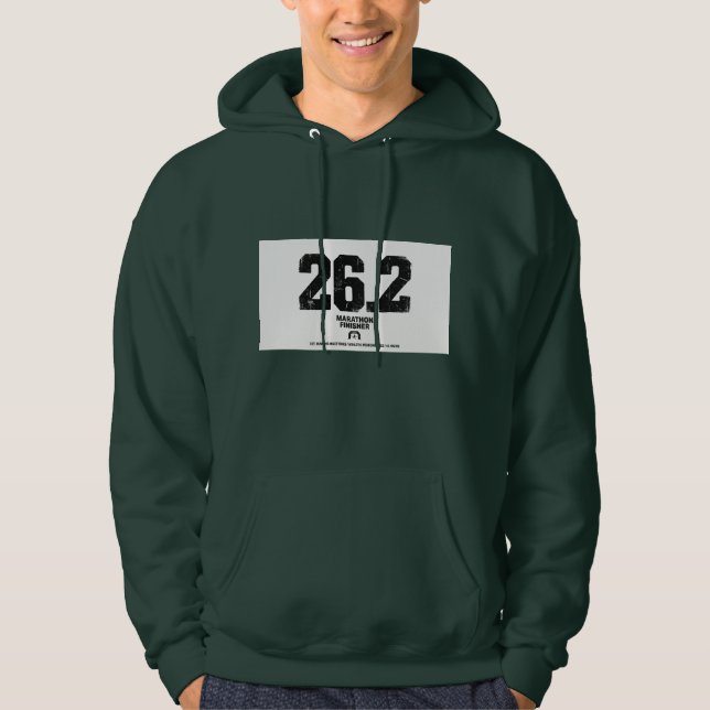 Maratonfullföljare 26,2 Miles Löpning Present  Hoodie (Framsida)