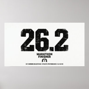 Maratonfullföljare 26,2 Miles Löpning Present Poster