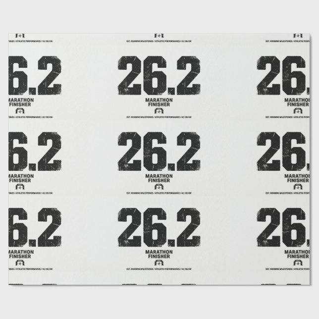 Maratonfullföljare 26,2 Miles Löpningspresent  Presentpapper (Platt)
