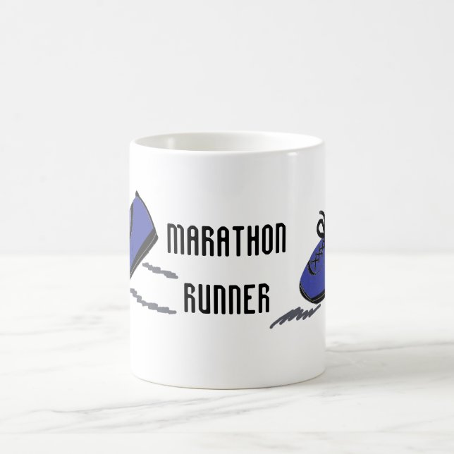 Maratonlöpare - Blå löparskor Kaffemugg (Center)